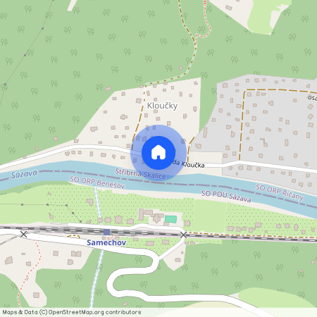 Stříbrná Skalice - Hradové Střimelice, okres Praha-východ