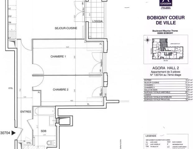 location Appartement T3 DE 65.9m² À BOBIGNY - Photo 1