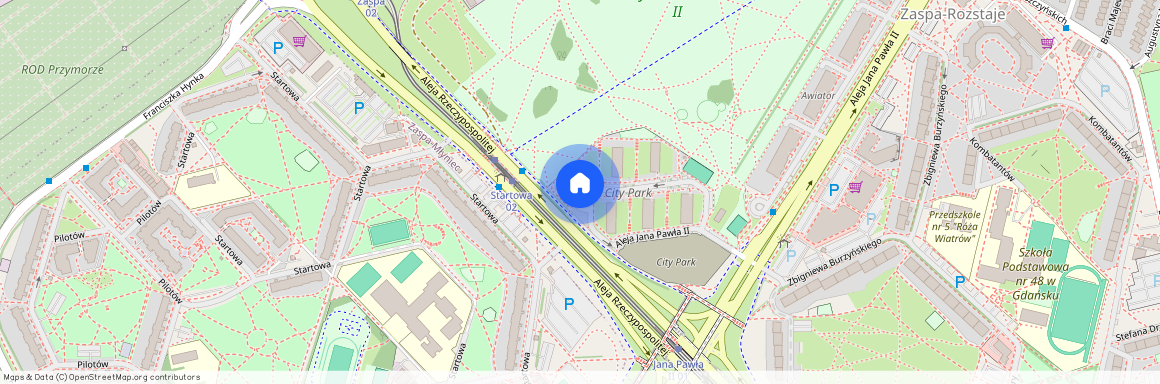 Aleja Jana Pawła II, Zaspa-Rozstaje, Gdańsk, pomorskie