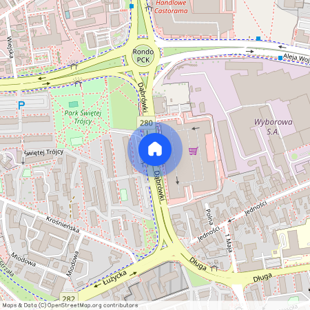 ul. Dąbrówki, Centrum, Zielona Góra, lubuskie