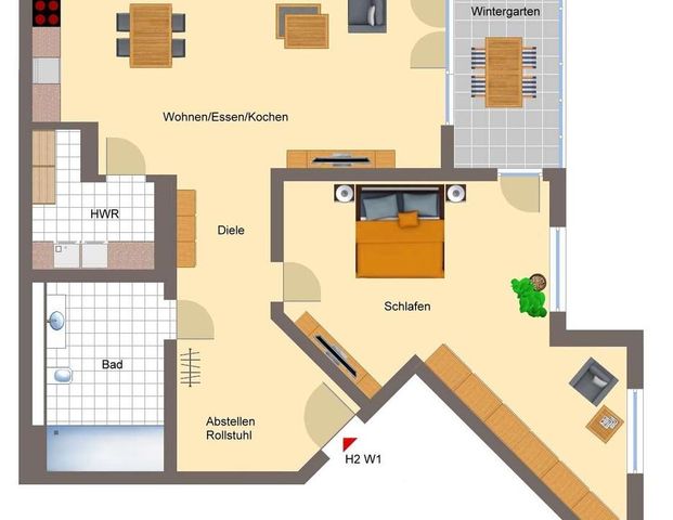 Bingen-Stadt - 2ZKB Neubau-Komfortwohnung (KfW40-Standard) mit Wintergarten - Foto 1