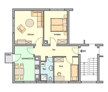 3 Zimmerwohnung in Walldorf - Photo 1