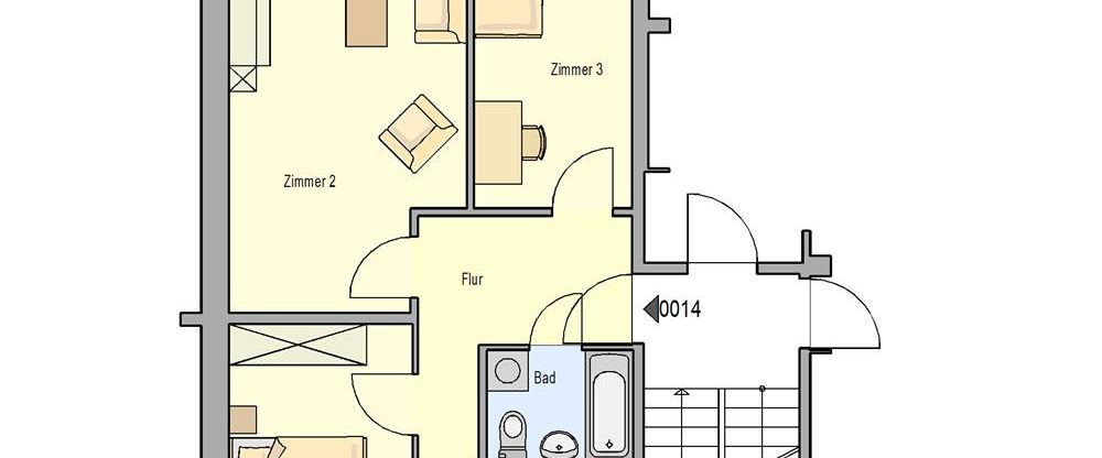Gemütliche Drei Zimmer Wohnung mit Balkon - Foto 1