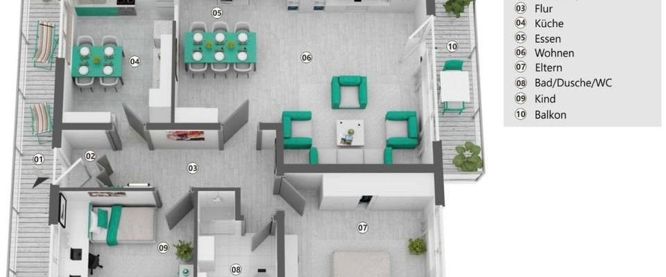 Wohnung 3ZKB mit Balkon und Garage Siegen-Girsberg - Photo 1