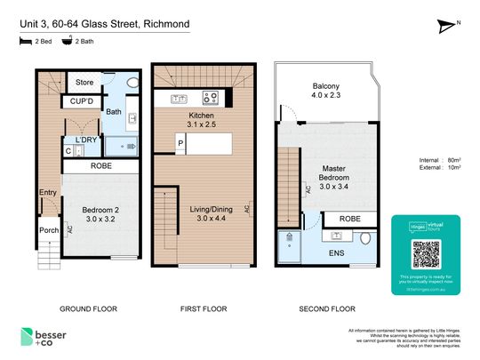 3/60-64 Glass Street, Richmond VIC 3121 - Townhouse For Rent | Domain - Photo 1
