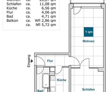 Wunderschöne sonnige 2 Zimmerwohnung mit Balkon sucht neue Bewohner! - Foto 6