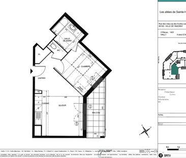 location Appartement T2 DE 42.75m² À TAVERNY - Photo 2