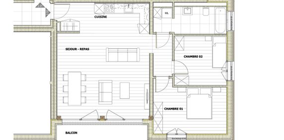 COLLOMBEY-MURAZ; MAGNIFIQUE APPARTEMENT CONTEMPORAIN NEUF - - Photo 2