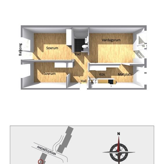 Andréegatan 3 B - Foto 2