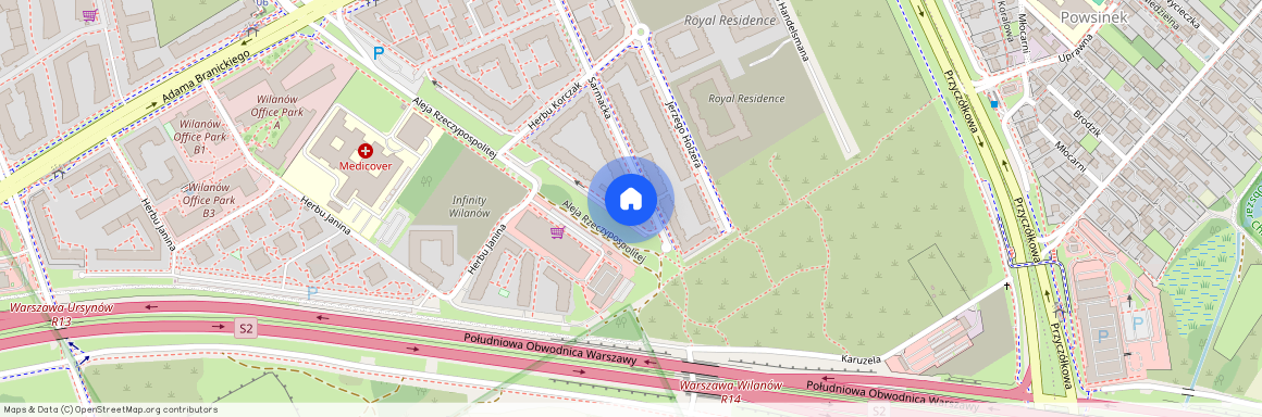 mazowieckie, Warszawa, Wilanów, aleja, Rzeczypospolitej