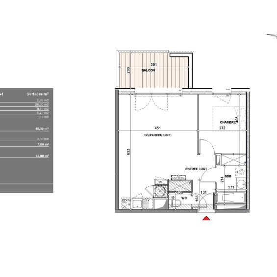 Location Appartement 2 pièces 45m² QUINT FONSEGRIVES 31130 - Photo 2