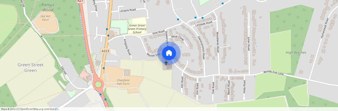 Worlds End Lane, Orpington, Kent, BR6