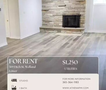 Studio Apartment: 369 Fitch St, Welland - Lower | 369 Fitch Street,... - Photo 1