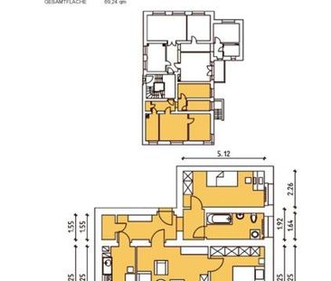 Geräumige, frisch renovierte, 3 Raumwohnung, wartet auf neue Mieter - Photo 1