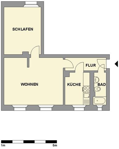 2-Raum-Wohnung mit Tageslichtbad - Photo 2