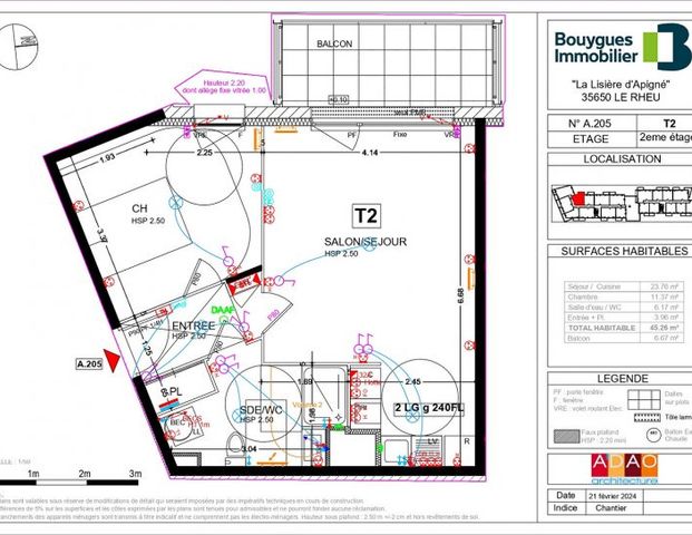 Appartement 2 pièces – 45 m² environ à Le Rheu (ref : G75943) - Photo 1