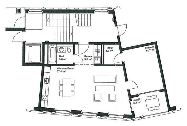 2.5 Zimmer, 66 m², 2. Stock - Photo 1