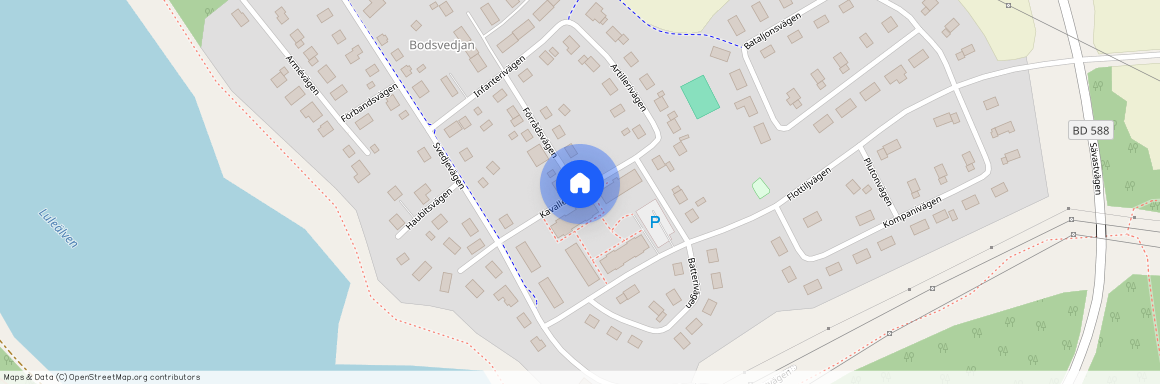 Kavallerivägen, Boden