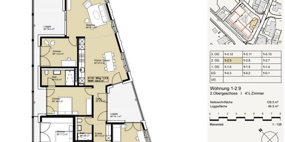 Letzte 4.5-Zimmer-Wohnung in der Überbauung «Kreuzplatz» – Nachmieter gesucht - Foto 3