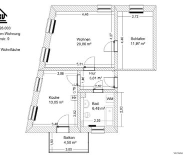 Etagenwohnung mit Balkon in Zentrumsnähe - Photo 1
