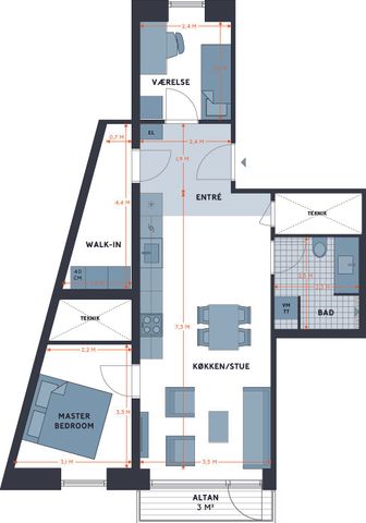 3 værelses lejebolig med walk-in closet samt sydvendt altan - Photo 4