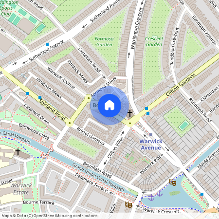 Warrington Gardens, W9, Warwick Avenue W9
