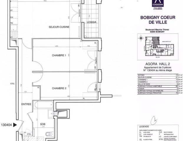 location Appartement T3 DE 65.7m² À BOBIGNY - Photo 1