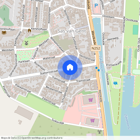 Stationsstraat 19, Kern Sas van Gent, 4551EK