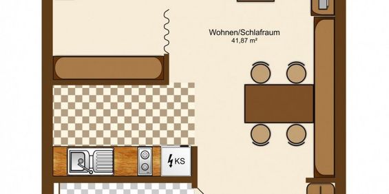 Schickes Ein-Raum-Apartment mit Küche - Photo 3