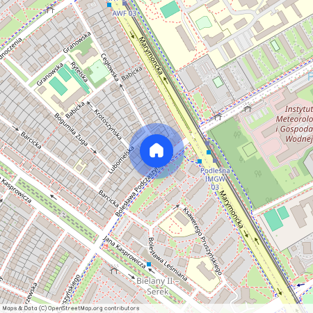 ul. Bolesława Podczaszyńskiego, Stare Bielany, Bielany, Warszawa, mazowieckie