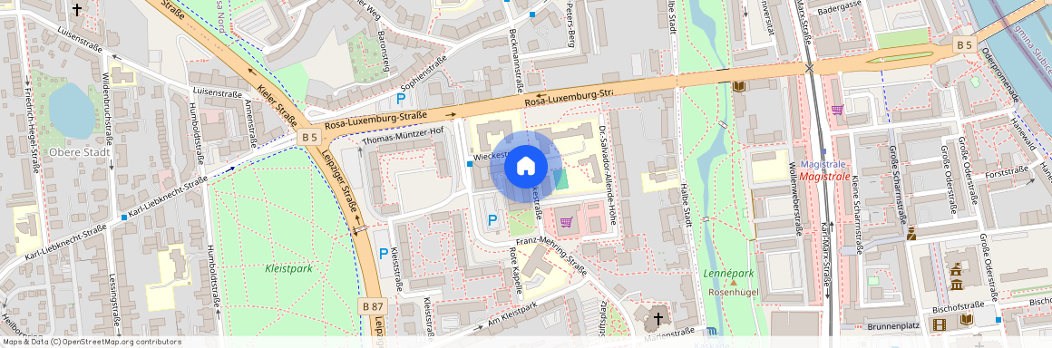 Wieckestraße 6 15230 Frankfurt (Oder), Franz-Mehring-Straße/Wieckestraße