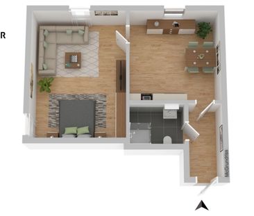 Sonnige 38 m² Eck-Dachgeschosswohnung mit separater Küche in Graz-P... - Foto 5