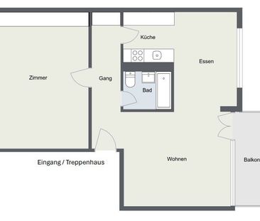 2.5 Zimmer, 75 m², 2. Stock - Photo 1