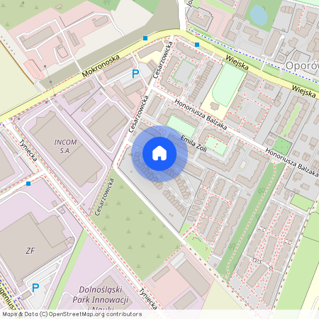 ul. Cesarzowicka, Oporów, Fabryczna, Wrocław, dolnośląskie