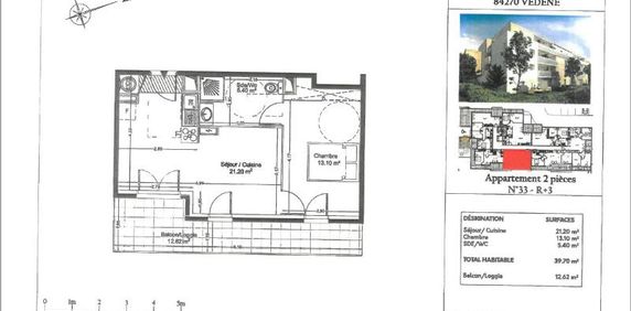 Location Appartement 2 pièces 39m² VEDENE 84270 - Photo 2