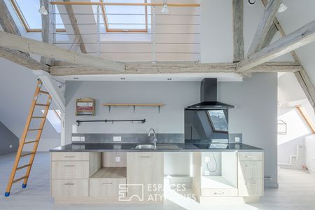 Loft sous comble dans une maison de maître proche de la gare - Photo 2
