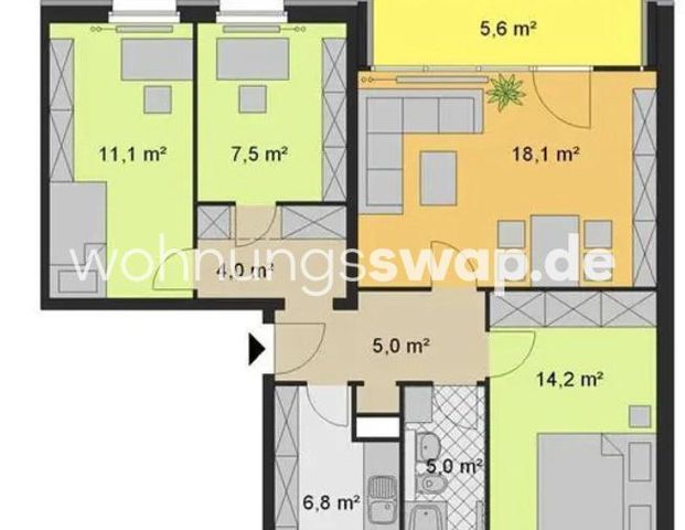 Wohnungsswap - 4 Zimmer, 74 m² - Moldaustraße, Lichtenberg, Berlin - Foto 1