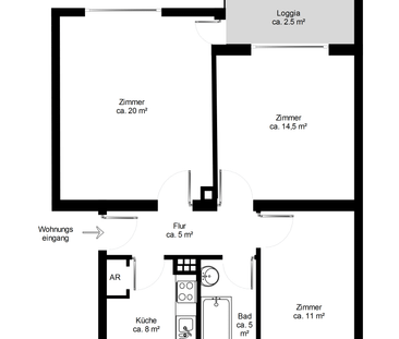 3-Zimmer-Balkonwohnung in ruhiger Wohnlage - Foto 4