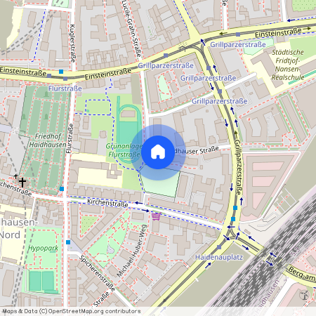 Haidhauser Straße, 81675 München Au-Haidhausen ca. 2, 2 km east of Munich-center