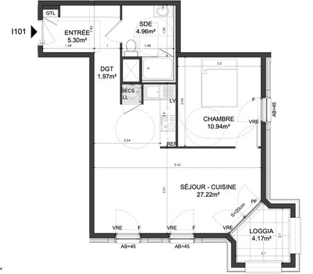 Location Appartement 2 pièces 50m² - Photo 5