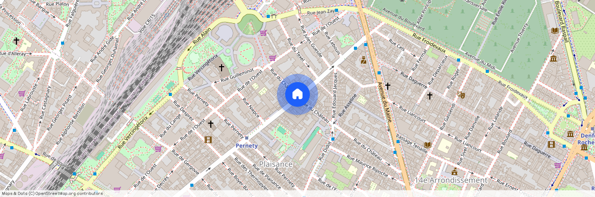 Rue Raymond Losserand et Rue du Château 75014 Paris (14e arrondissement)