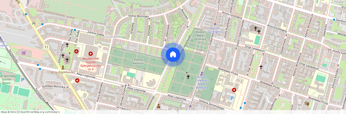 ul. Józefa Ignacego Kraszewskiego, Śródmieście, Bytom, śląskie