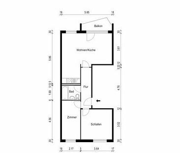 Familienfreundliche 3 Raumwohnung nähe Zoopark! - Foto 6