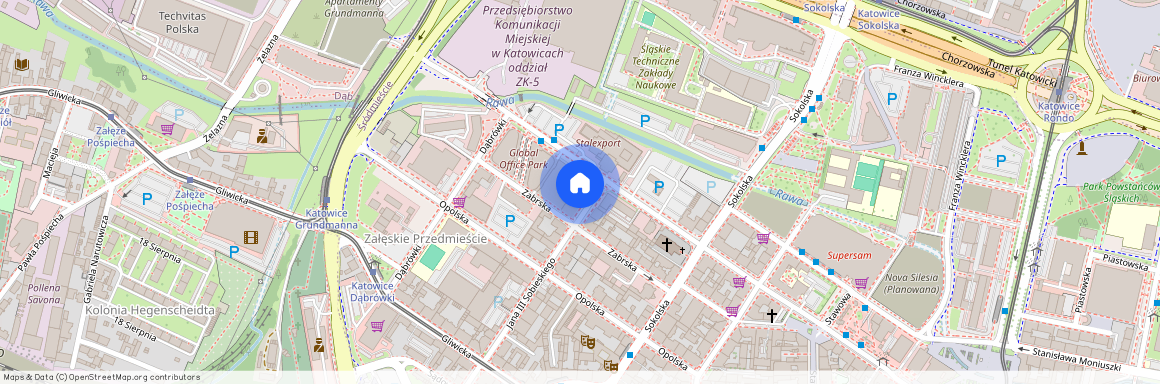 ul. Zabrska, Śródmieście, Katowice, śląskie