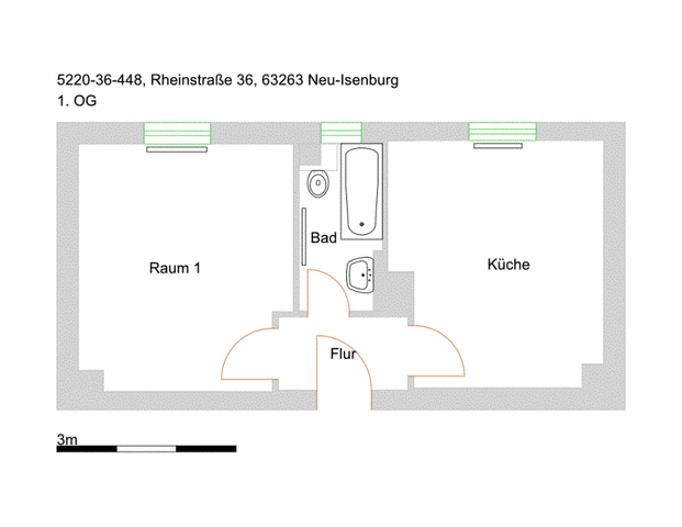 Gemütliche 1-Zimmer-Wohnung in zentraler Lage von Neu-Isenburg - Photo 1