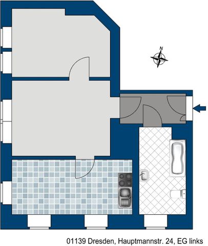 Helle geräumige zwei Zimmer Wohnung im Erdgeschoß - Photo 5