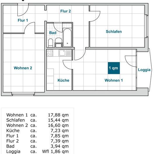 Ihr neues Zuhause: praktische 3-Zimmer-Wohnung im 1.OG! - Photo 1