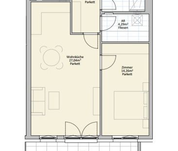 2 Zi Wohnung mit großen Balkon - nahe U1 (provisionsfrei!) - Foto 6