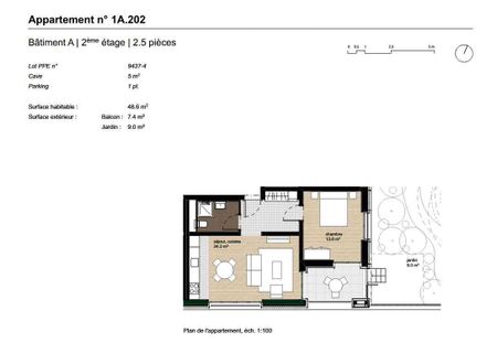 2.5 Zimmer, 50 m², 2. Stock - Foto 5