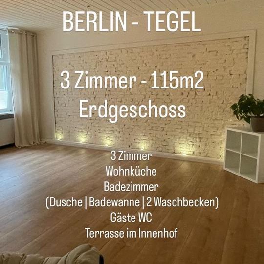 115m2 | 3 Zi Wohnung | Erdgeschoss | Berlin Tegel - Photo 1